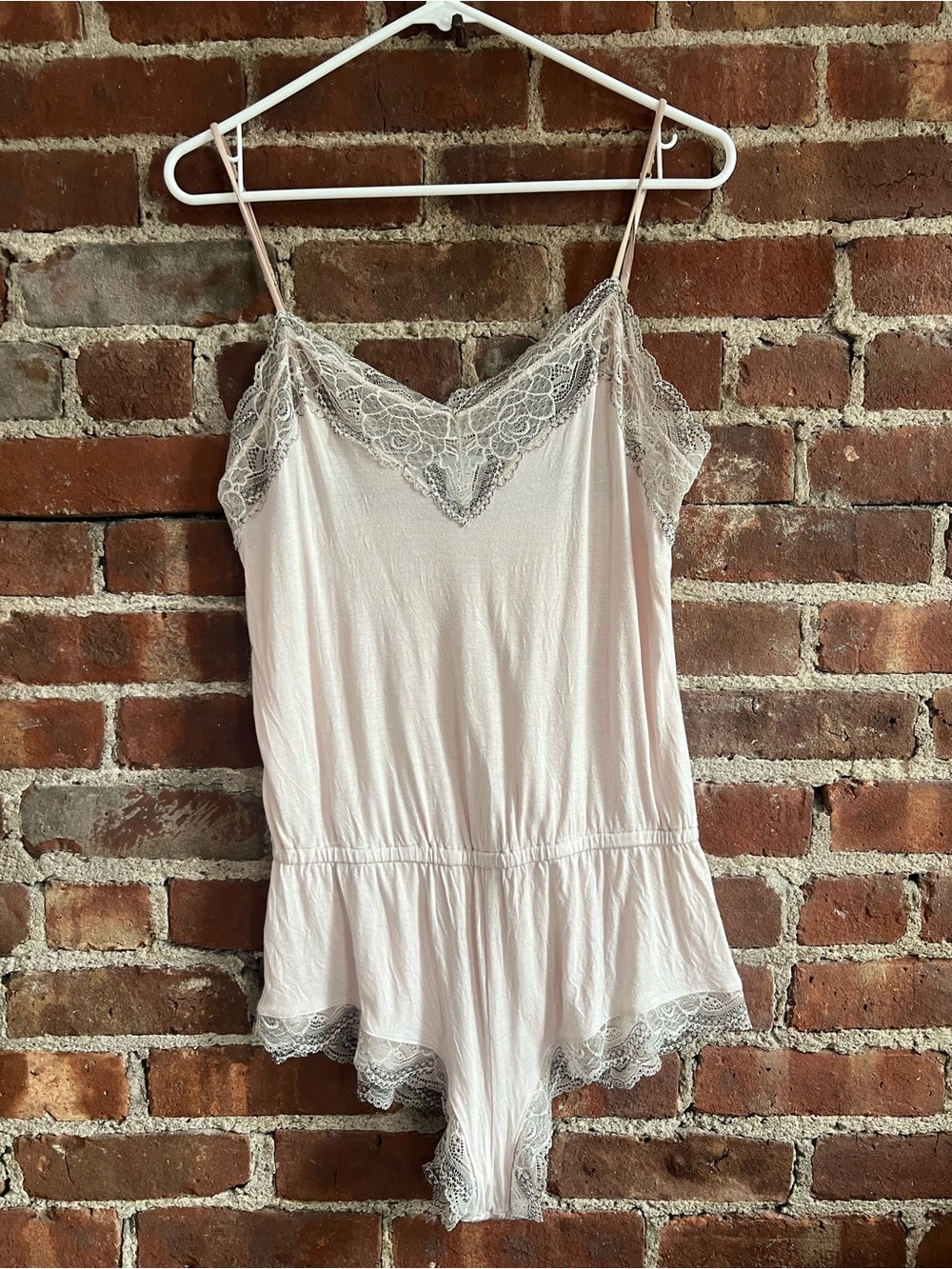 Eberjey Marry Me Teddy Pale Pink Lace Trim Size Small
